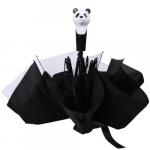 Összecsukható pandás Esernyő fekete