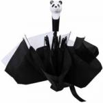 Összecsukható pandás Esernyő - fekete (TP299)